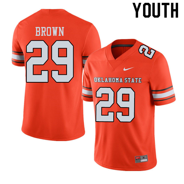 Youth #29 Bryce Brown Oklahoma State Cowboys College Football Jerseys Sale-Alternate Orange